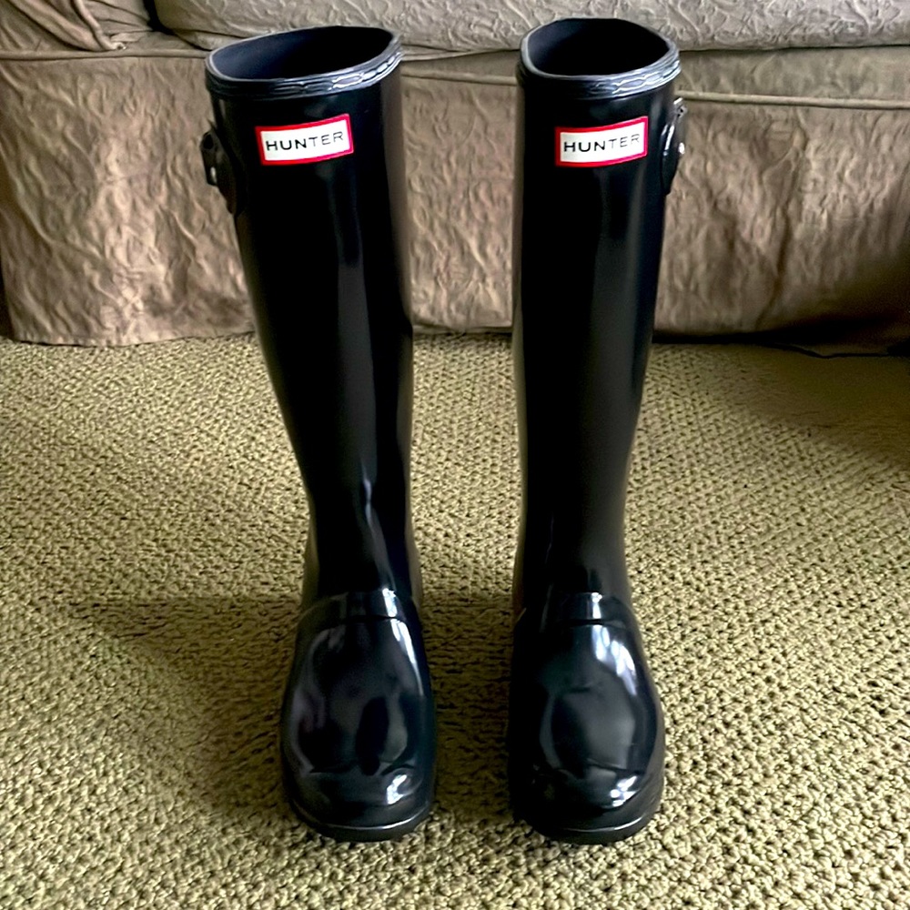 Women’s Hunter Black Rain Boots EU 37 US 6